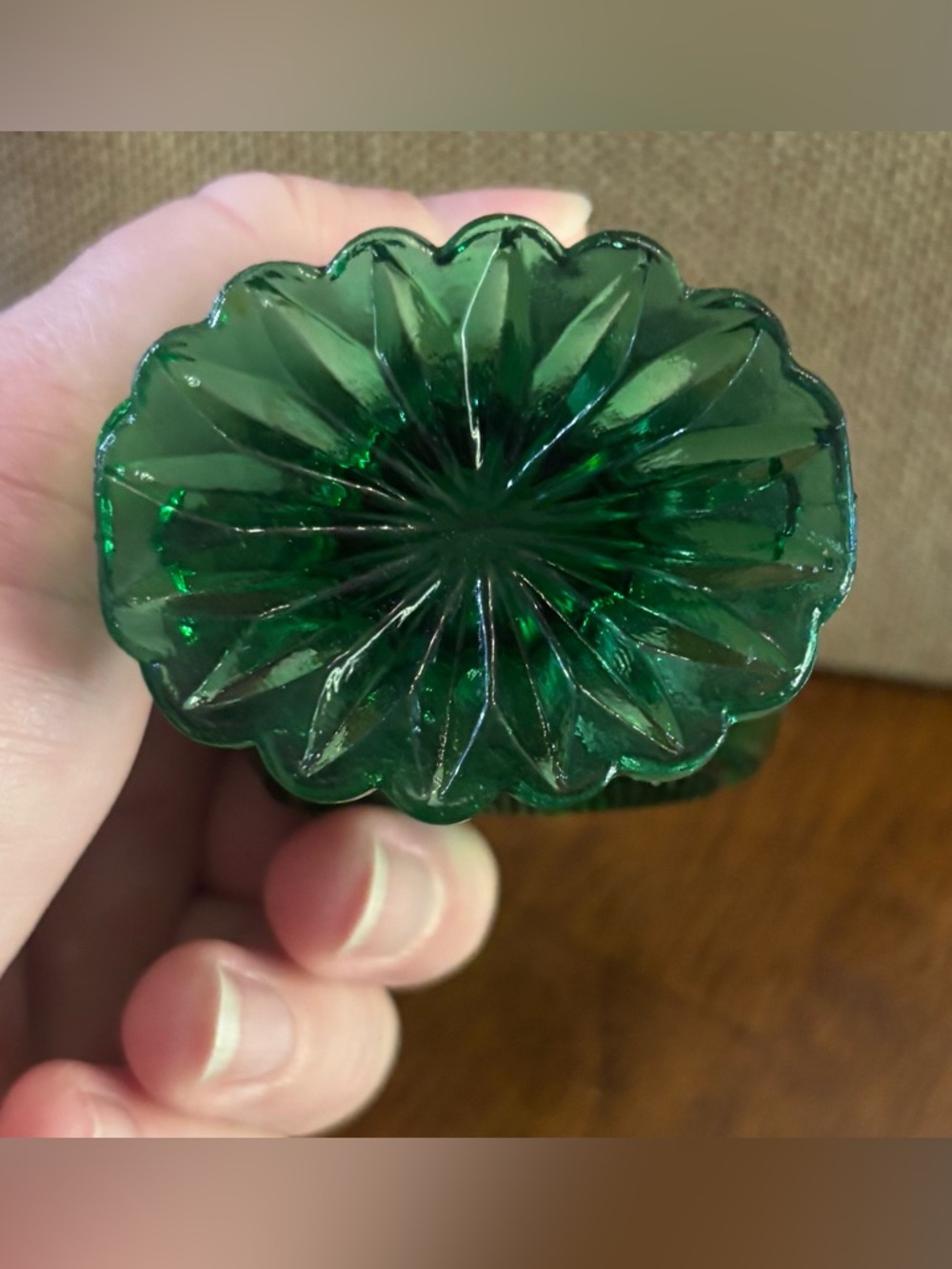 vintage Degenhart "Sweetheart" heart-shaped glass Toothpick Holder - Picture 4 of 4